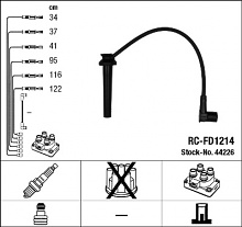Sada kabelů pro zapalování NGK RC-FD1214