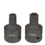 Hlavice rázové zástrčné 3/4" XZN M16, M18, TORX T70-T100, sada 6ks MAR-POL