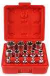 Hlavice nástrčné Torx E4 - E24, 1/2", 3/8", 1/4", sada 14 ks MAR-POL