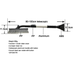 Škrabka se smetáčkem, na sníh a námrazu, teleskopická rukojeť 75 - 100 cm