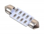 Žárovka 27 SMD LED 12V suf. SV8.5 38mm bílá