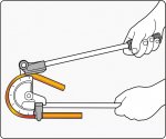 Ohybačka na trubky Al, Cu, 180°, pr. 15/32" - 12mm
