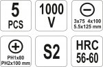 Sada šroubováků 5 ks izolované 1kV